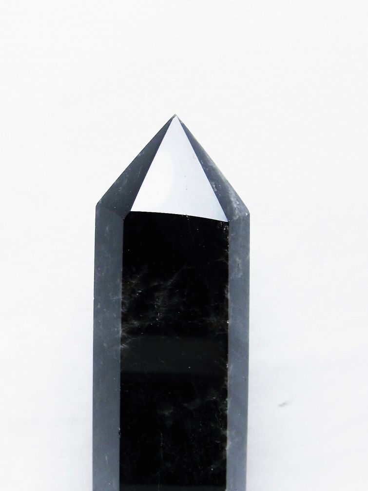 モリオン 純天然 黒水晶 六角柱[T43-8196] 2枚目