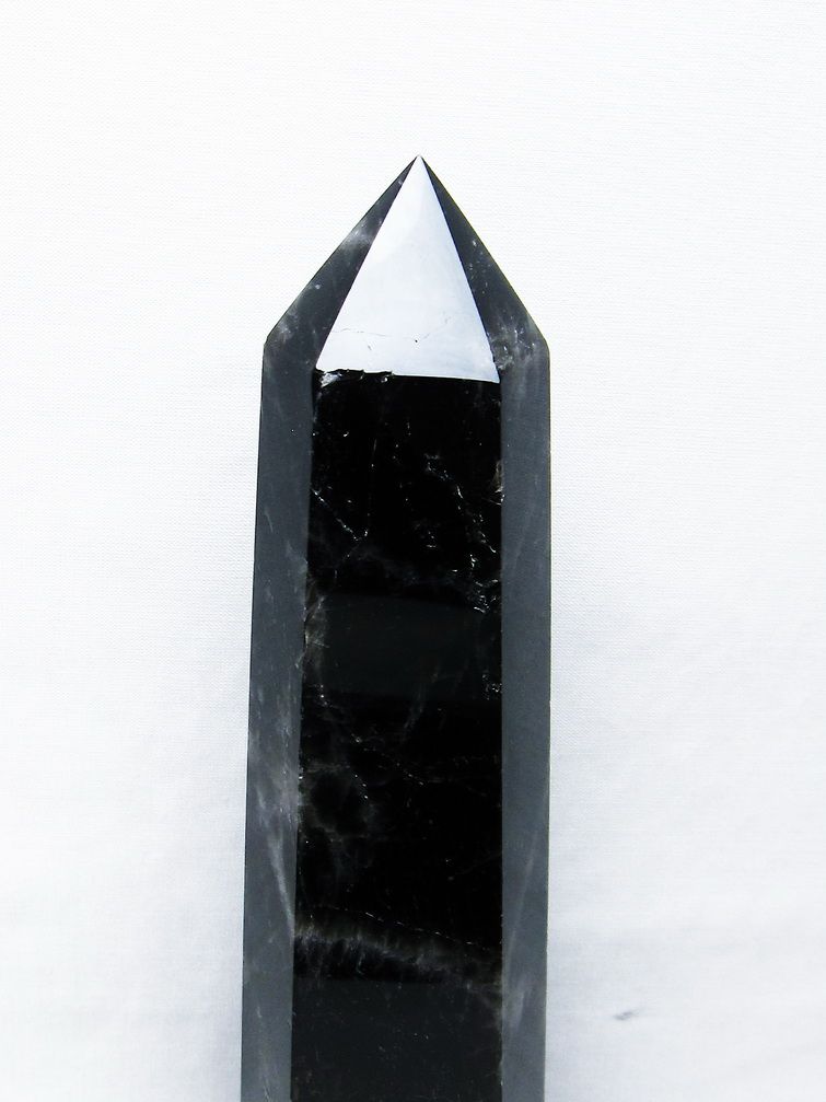 モリオン 純天然 黒水晶 六角柱[T43-8199] 2枚目