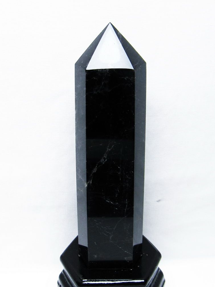 モリオン 純天然 黒水晶 六角柱[T43-8223] 1枚目