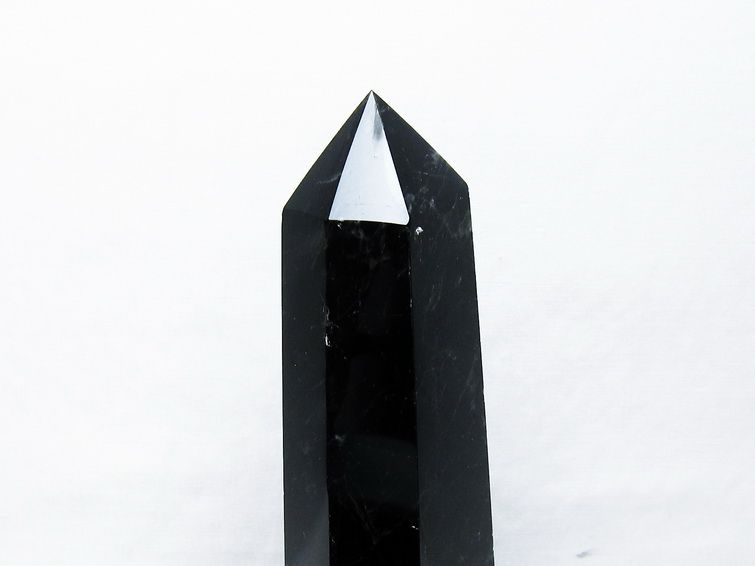 パワーストーン 天然石 モリオン 純天然 黒水晶 六角柱[T43-8222]