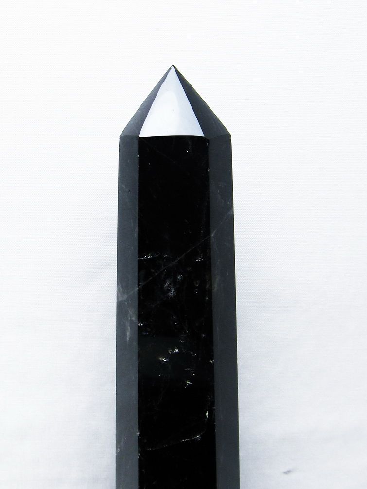 モリオン 純天然 黒水晶 六角柱[T43-8224] 2枚目