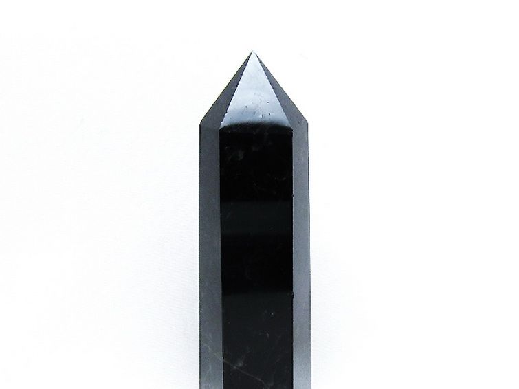 パワーストーン 天然石 モリオン 純天然 黒水晶 六角柱[T43-8398]