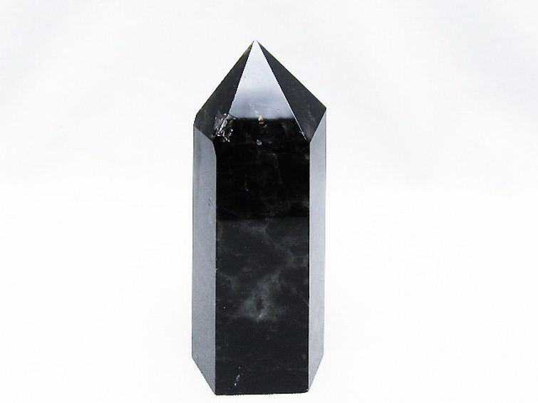 ⭐旧石器・化石⭐ パワーストーン 天然石 モリオン 純天然 黒水晶 六角柱[T43-8434]