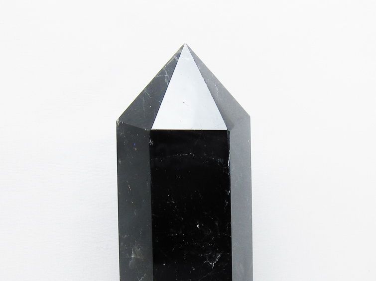 2.2Kgモリオン 純天然 黒水晶 六角柱 [t43-8674]