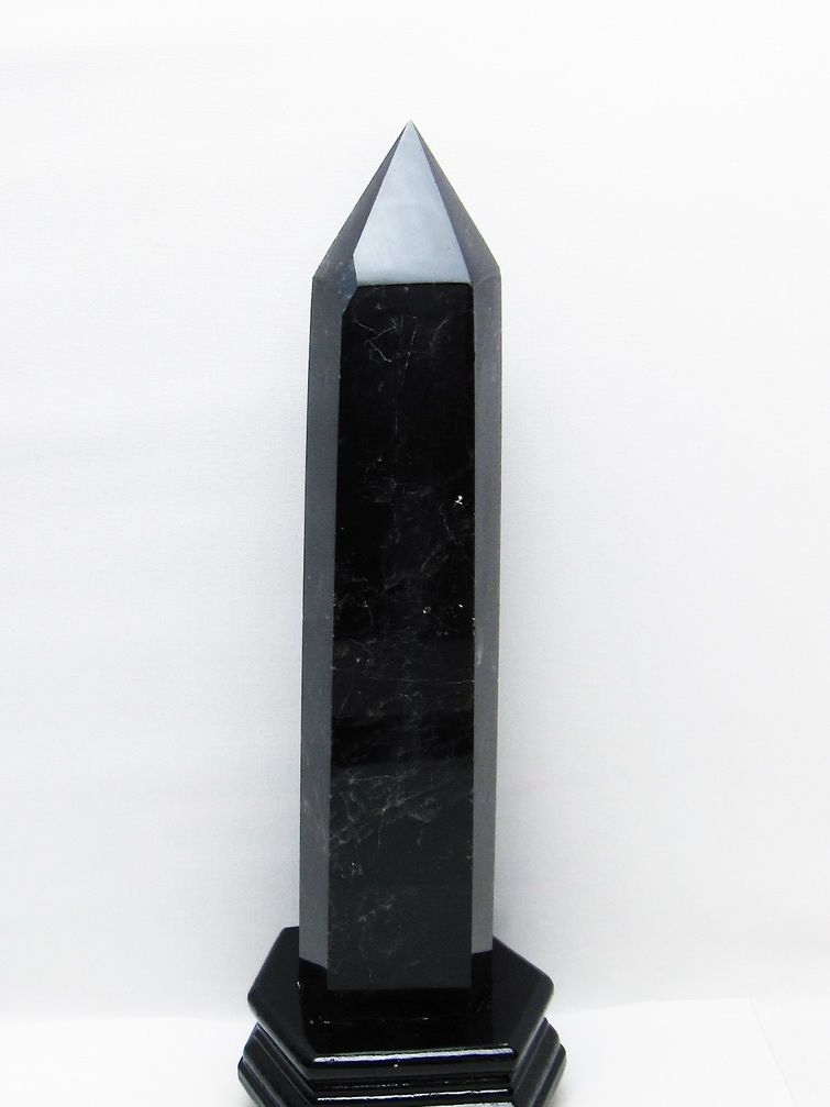 1.8Kgモリオン 純天然 黒水晶 六角柱 [t43-8683] 1枚目