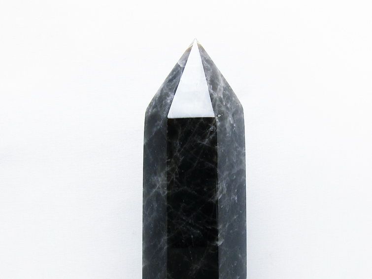 1.6Kgモリオン 純天然 黒水晶 六角柱 [t43-8749] 2枚目