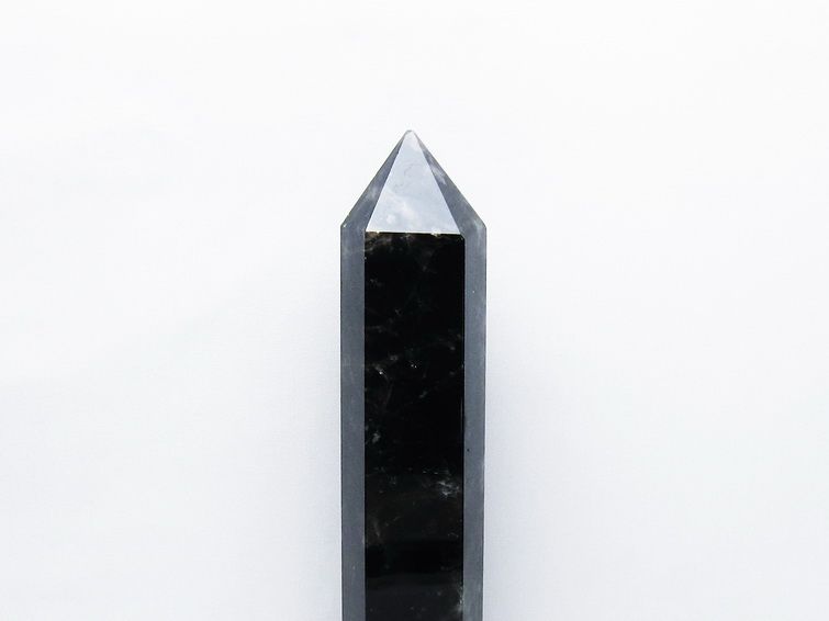 1.7Kgモリオン 純天然 黒水晶 六角柱 [t43-8796]