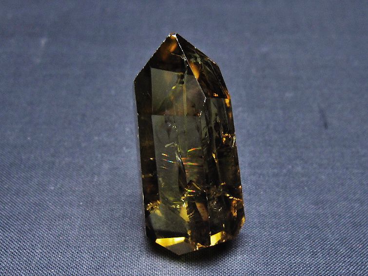 虹入り黄水晶(シトリン)原石[T436-2973] 1枚目
