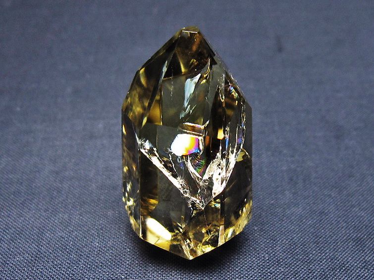 虹入り黄水晶(シトリン)原石[T436-3026] 1枚目