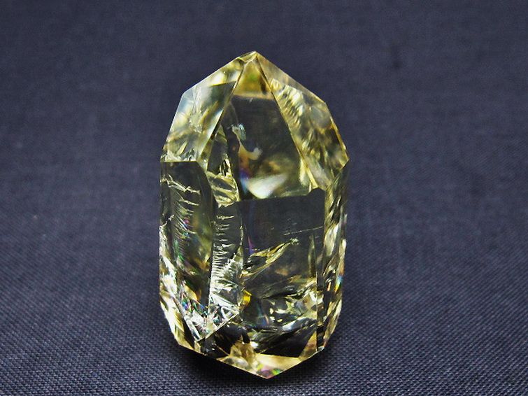 虹入り黄水晶(シトリン)原石[T436-3069] 1枚目