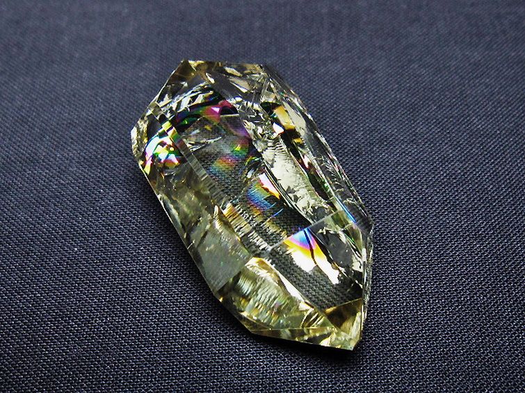 虹入り黄水晶(シトリン)原石[T436-3069] 2枚目