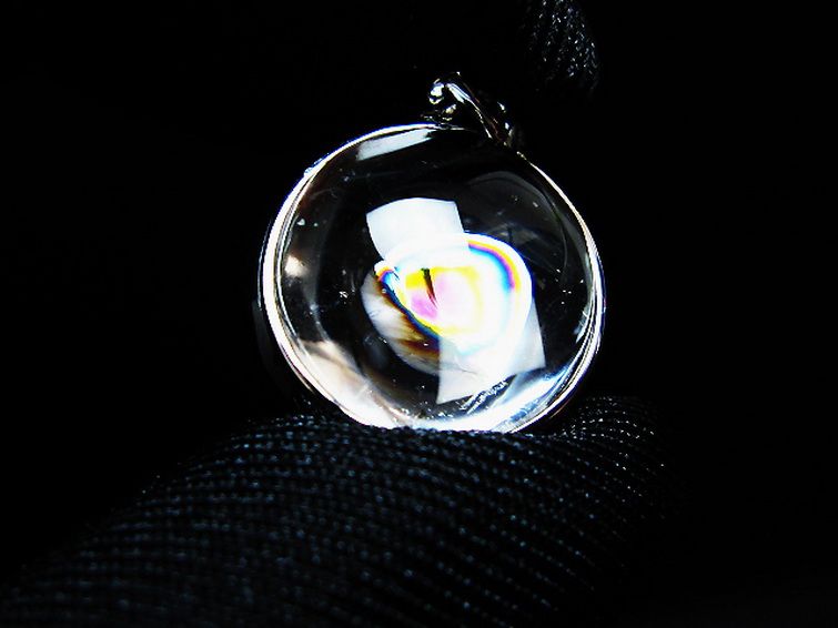 アイリスクォーツ 虹入り レインボー水晶 ペンダント [t436-3088] 2枚目