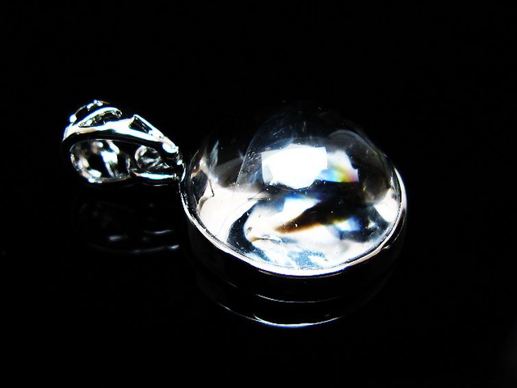 アイリスクォーツ 虹入り レインボー水晶 ペンダント [t436-3088] 3枚目