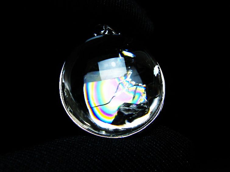 アイリスクォーツ 虹入り レインボー水晶 ペンダント [t436-3163] 2枚目