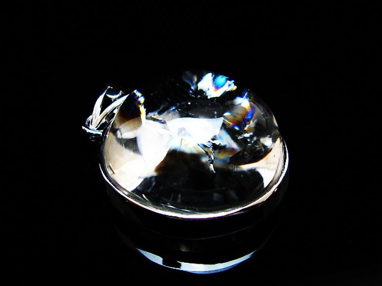 アイリスクォーツ 虹入り レインボー水晶 ペンダント [t436-3163] 3枚目