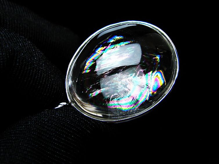 アイリスクォーツ 虹入り レインボー水晶 ペンダント [t436-3166] 1枚目