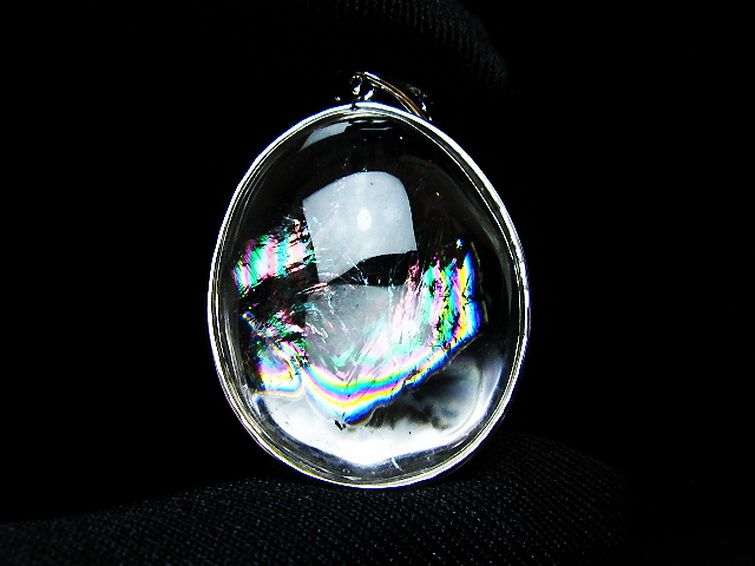 アイリスクォーツ 虹入り レインボー水晶 ペンダント [t436-3166] 2枚目