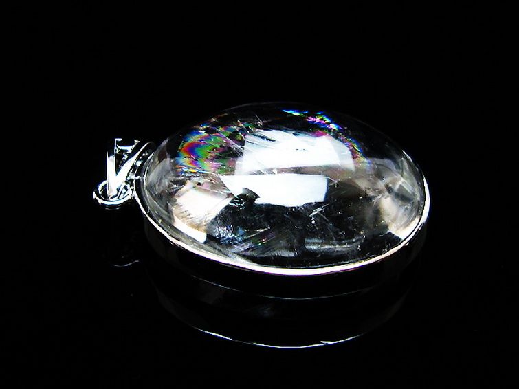 アイリスクォーツ 虹入り レインボー水晶 ペンダント [t436-3166] 3枚目