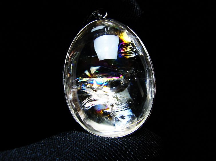 アイリスクォーツ 虹入り レインボー水晶 ペンダント [t436-3171] 2枚目