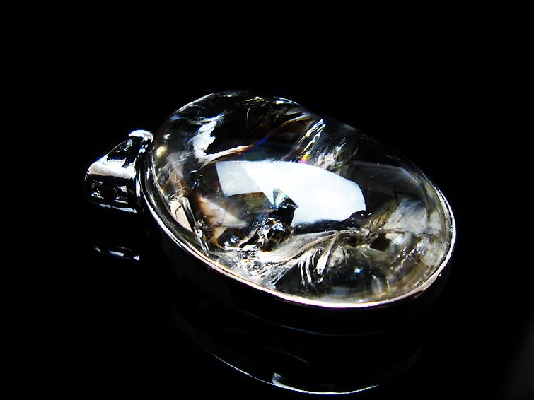 アイリスクォーツ 虹入り レインボー水晶 ペンダント [t436-3171] 3枚目