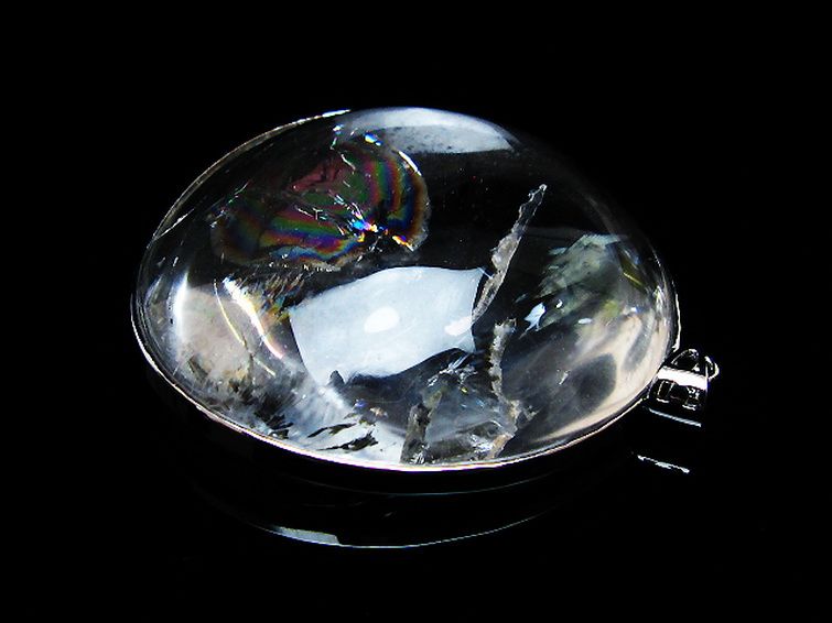 アイリスクォーツ 虹入り レインボー水晶 ペンダント [t436-3185] 3枚目