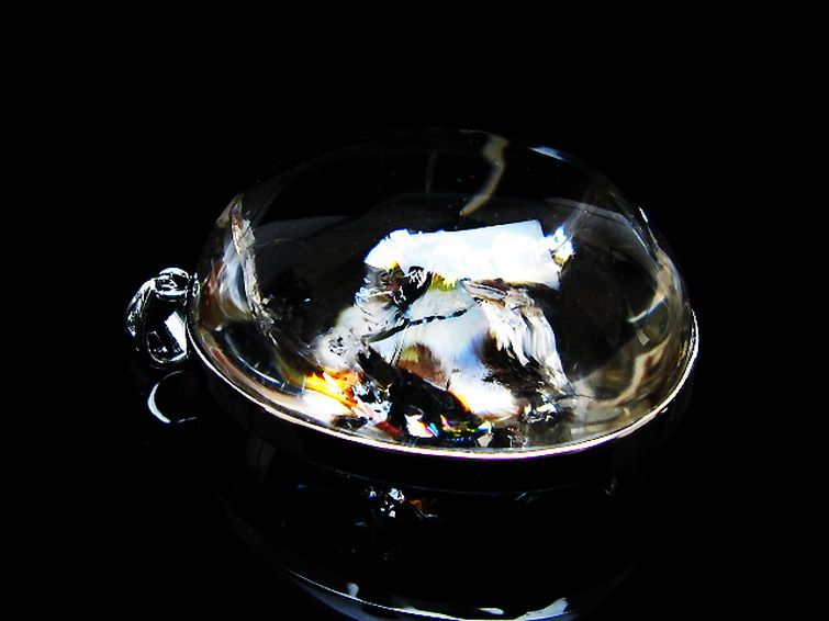 アイリスクォーツ 虹入り レインボー水晶 ペンダント [t436-3187] 3枚目