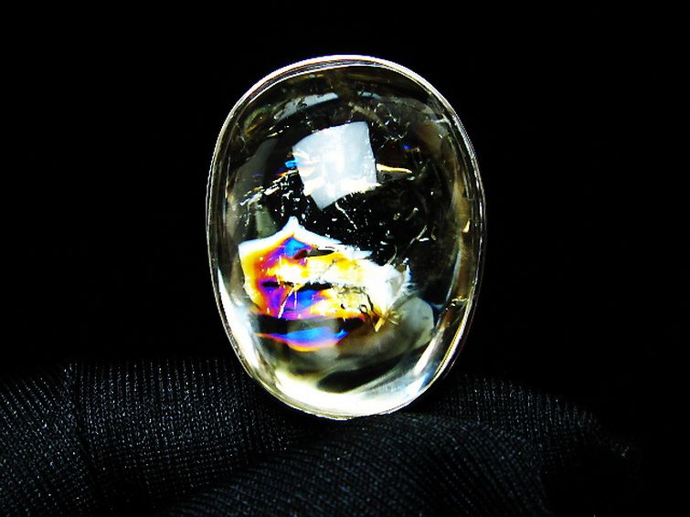 アイリスクォーツ 虹入り シトリン水晶　ペンダント [t436-3192] 1枚目