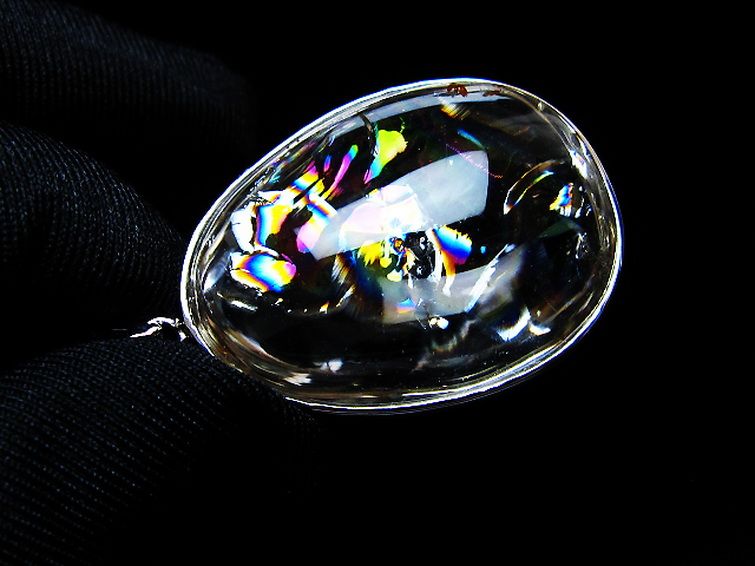 アイリスクォーツ 虹入り レインボー水晶 ペンダント [t436-3195] 2枚目