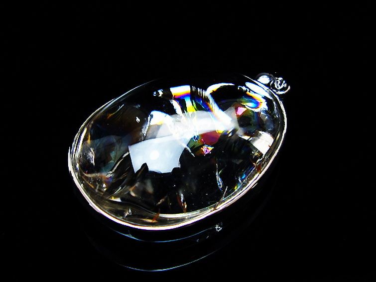 アイリスクォーツ 虹入り レインボー水晶 ペンダント [t436-3195] 3枚目