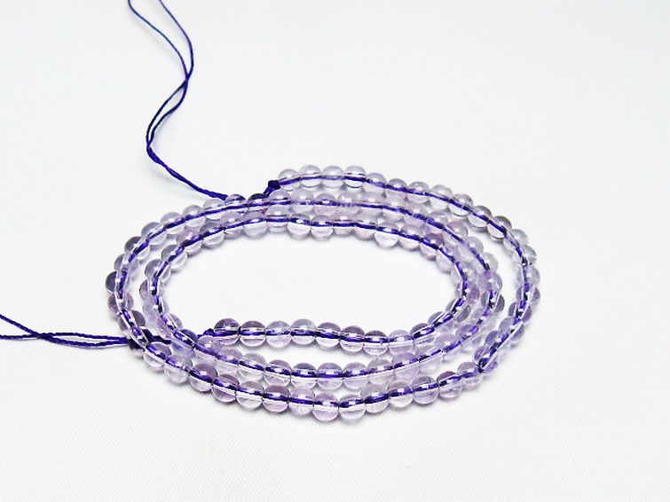 アメジスト一連 4mm ビーズ [t438-5477] 1枚目