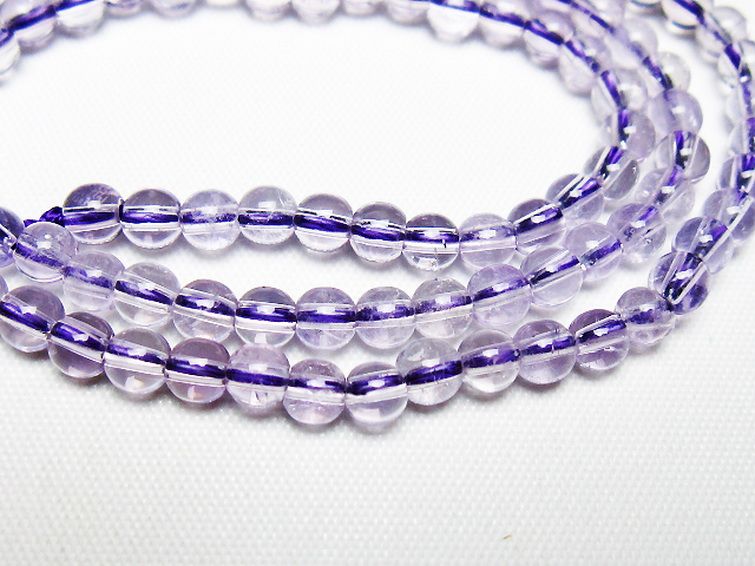アメジスト一連 4mm ビーズ [t438-5477] 2枚目