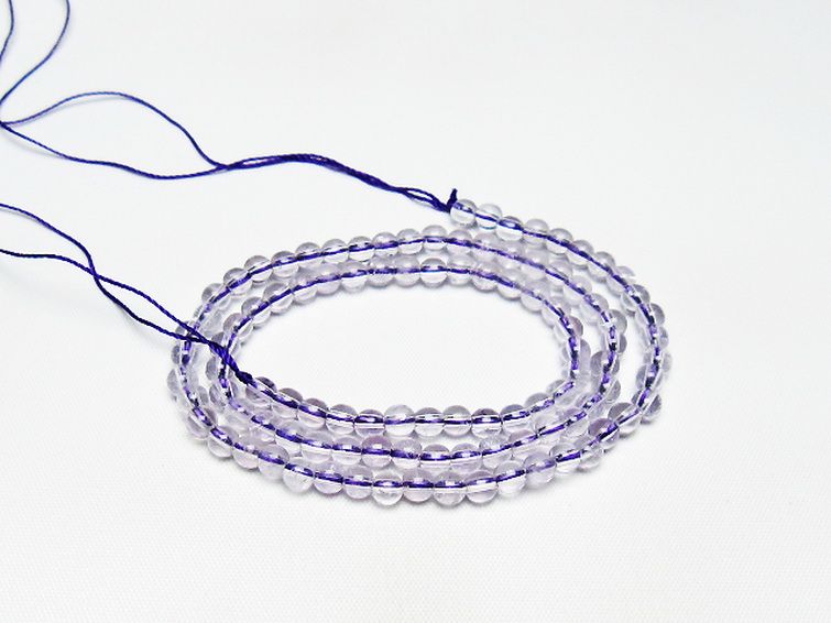 アメジスト一連 4mm ビーズ [t438-5480] 1枚目