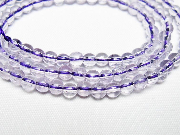 アメジスト一連 4mm ビーズ [t438-5480] 2枚目