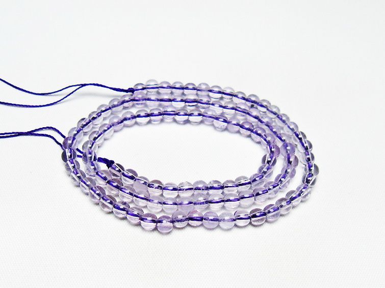 アメジスト一連 4mm ビーズ [t438-5484] 1枚目