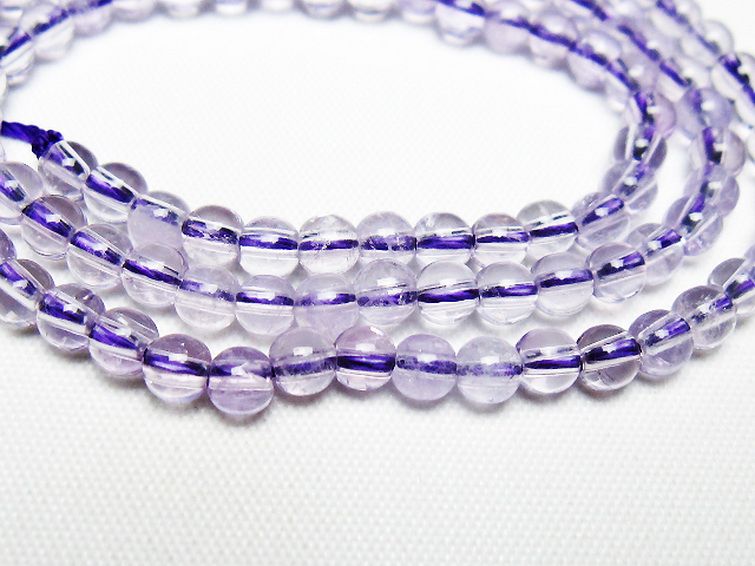 アメジスト一連 4mm ビーズ [t438-5484] 2枚目