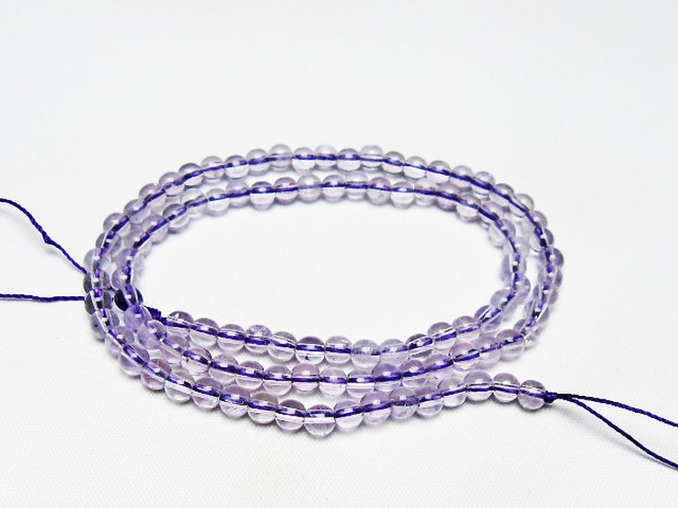 アメジスト一連 4mm ビーズ [t438-5486] 1枚目