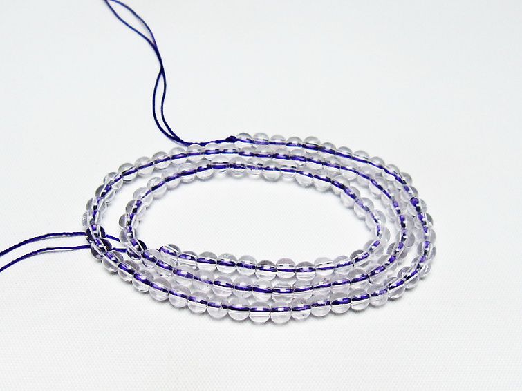 アメジスト一連 4mm ビーズ [t438-5491] 1枚目