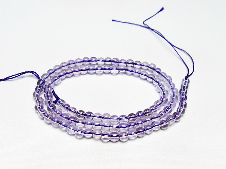 アメジスト一連 4mm ビーズ [t438-5494] 1枚目