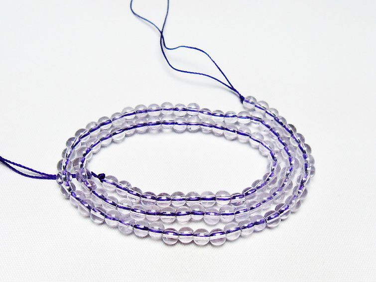 アメジスト一連 4mm ビーズ [t438-5497] 1枚目