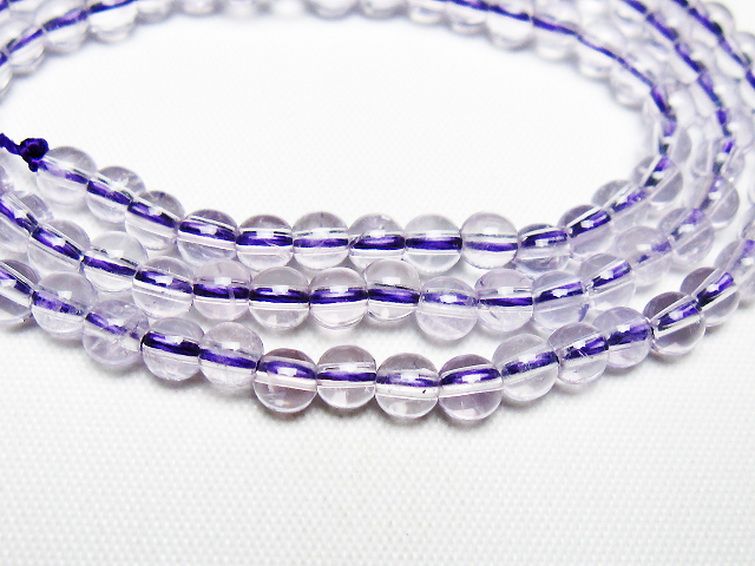 アメジスト一連 4mm ビーズ [t438-5497] 2枚目