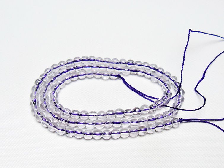 アメジスト一連 4mm ビーズ [t438-5502] 1枚目