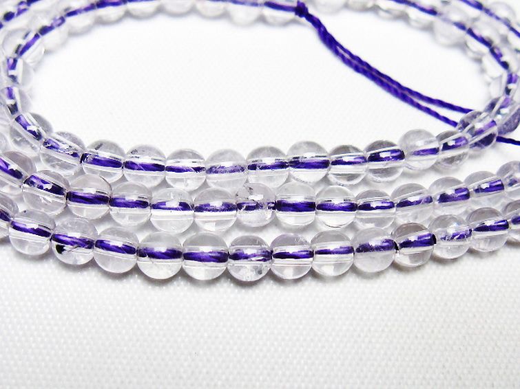 アメジスト一連 4mm ビーズ [t438-5502] 2枚目
