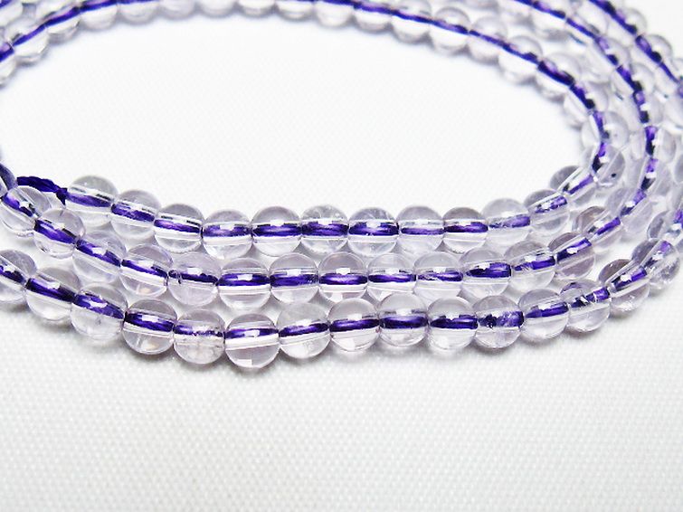アメジスト一連 4mm ビーズ [t438-5506] 2枚目