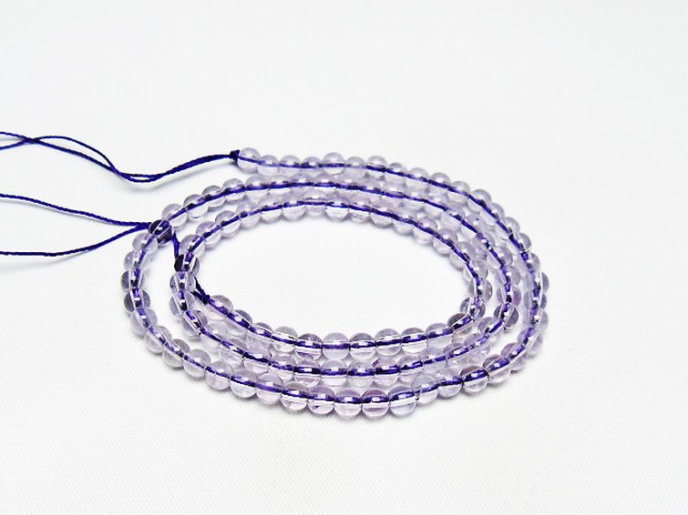 アメジスト一連 4mm ビーズ [t438-5507] 1枚目