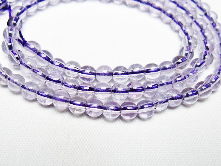 アメジスト一連 4mm ビーズ [t438-5507] 2枚目