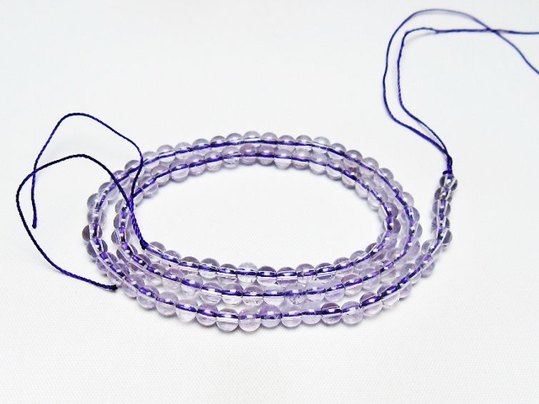 アメジスト一連 4mm ビーズ [t438-5516] 1枚目