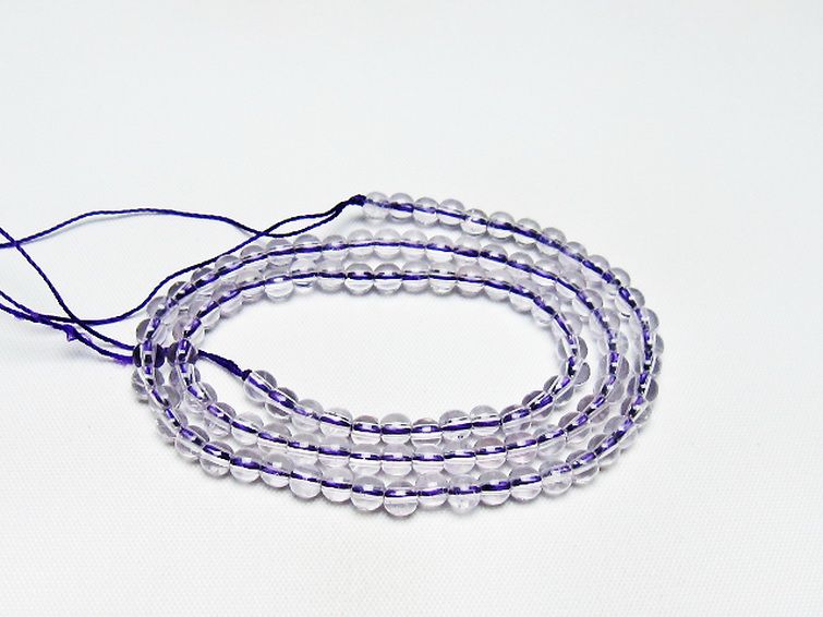 アメジスト一連 4mm ビーズ [t438-5517] 1枚目