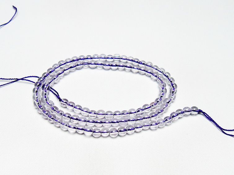 アメジスト一連 4mm ビーズ [t438-5519] 1枚目
