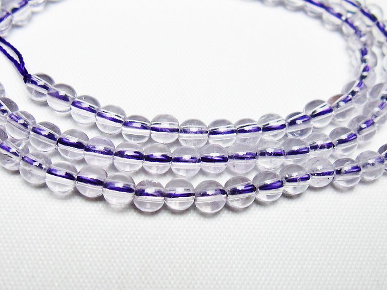 アメジスト一連 4mm ビーズ [t438-5519] 2枚目