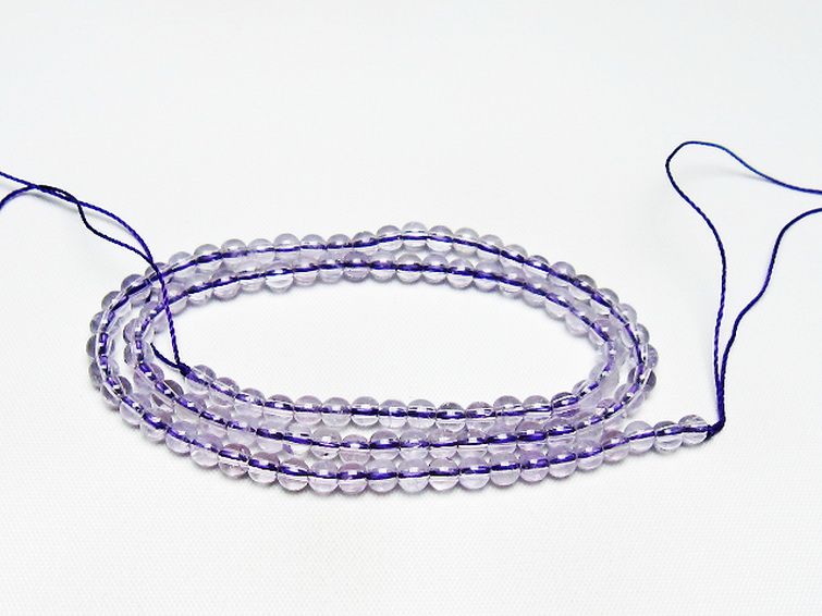 アメジスト一連 4mm ビーズ [t438-5520] 1枚目